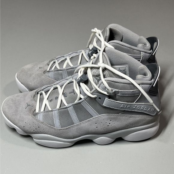Nike Air Jordan 6 Rings Mens 12 Grey Suede High Top Lace Up Sneakers Shoes main image 6